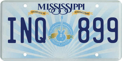 MS license plate INQ899