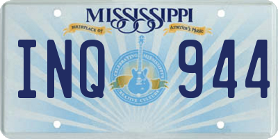 MS license plate INQ944