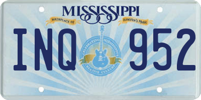 MS license plate INQ952
