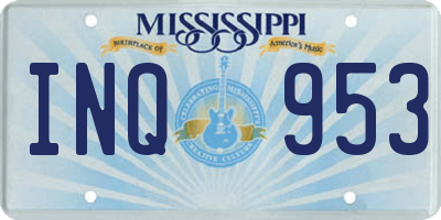 MS license plate INQ953
