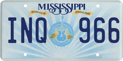 MS license plate INQ966