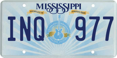 MS license plate INQ977