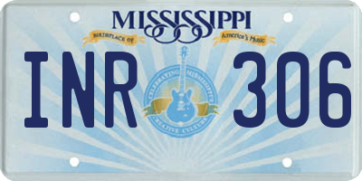MS license plate INR306
