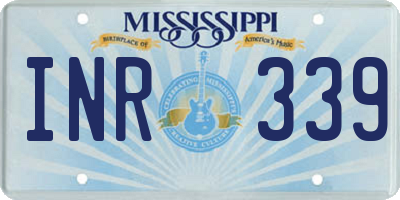 MS license plate INR339
