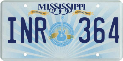 MS license plate INR364