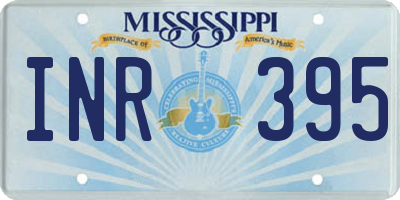 MS license plate INR395