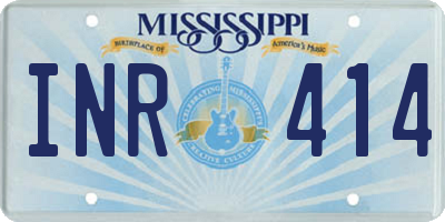 MS license plate INR414