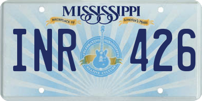 MS license plate INR426