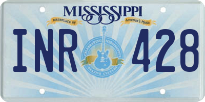 MS license plate INR428