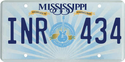 MS license plate INR434