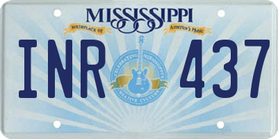 MS license plate INR437