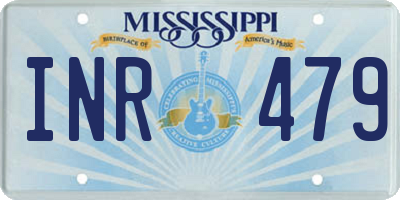 MS license plate INR479