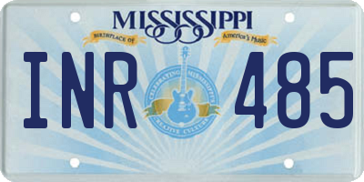 MS license plate INR485