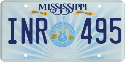 MS license plate INR495