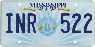 MS license plate INR522