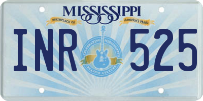 MS license plate INR525
