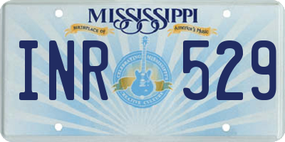 MS license plate INR529