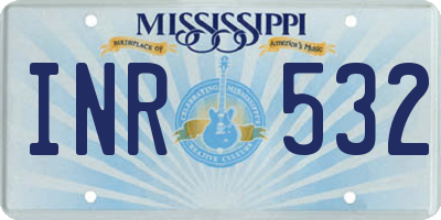 MS license plate INR532