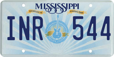 MS license plate INR544