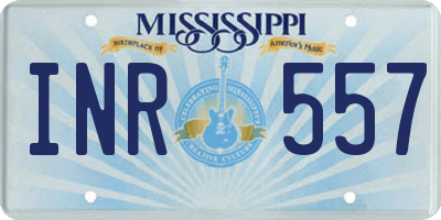 MS license plate INR557