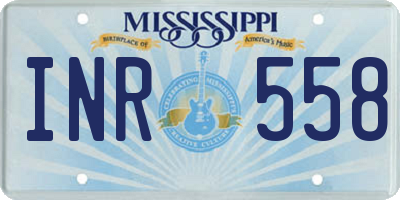MS license plate INR558