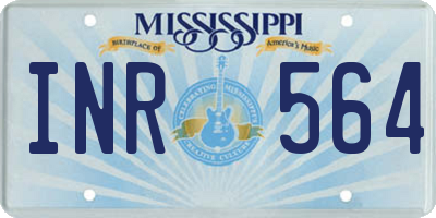 MS license plate INR564