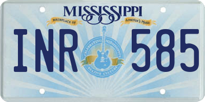 MS license plate INR585
