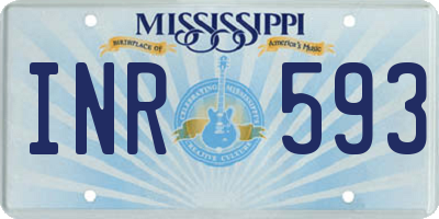 MS license plate INR593