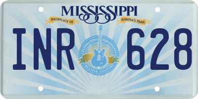 MS license plate INR628