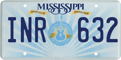 MS license plate INR632