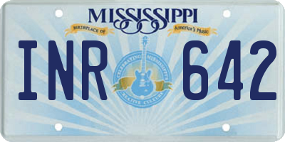 MS license plate INR642