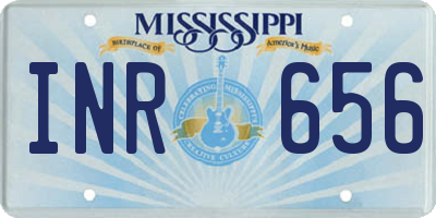 MS license plate INR656