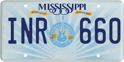 MS license plate INR660