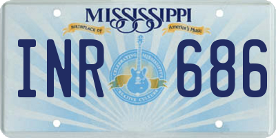 MS license plate INR686