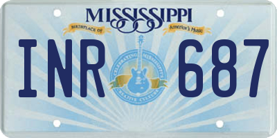 MS license plate INR687