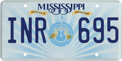 MS license plate INR695