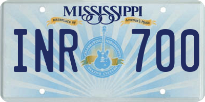 MS license plate INR700