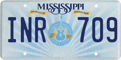 MS license plate INR709