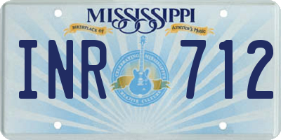 MS license plate INR712