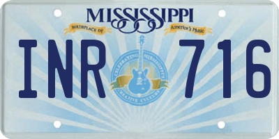 MS license plate INR716