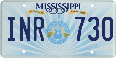 MS license plate INR730