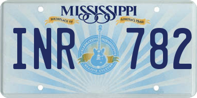 MS license plate INR782