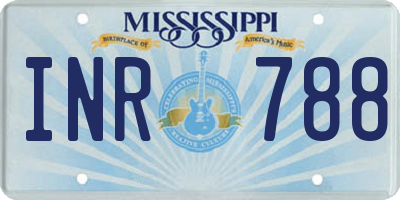 MS license plate INR788