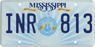 MS license plate INR813