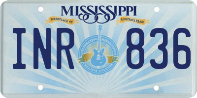 MS license plate INR836
