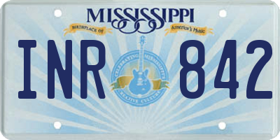 MS license plate INR842