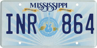 MS license plate INR864