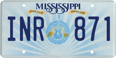 MS license plate INR871