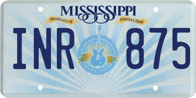 MS license plate INR875