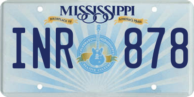 MS license plate INR878